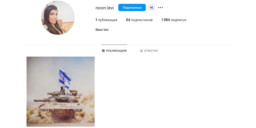 Фейковий профіль для стеження за солдатами ЦАХАЛу. Фото: знімок екрану