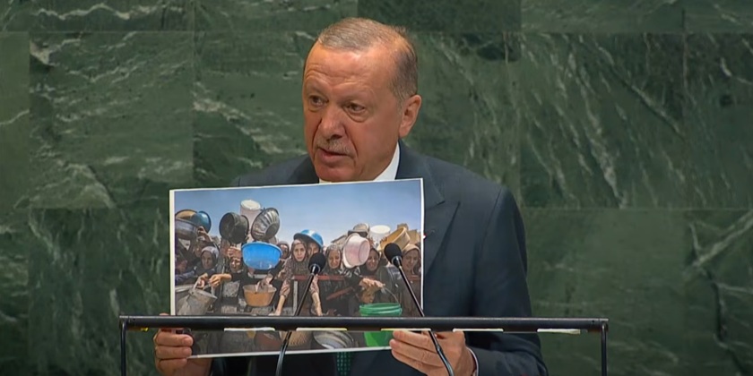 Ердоган показав в ООН постановочні фото, щоб звинуватити Ізраїль у геноциді