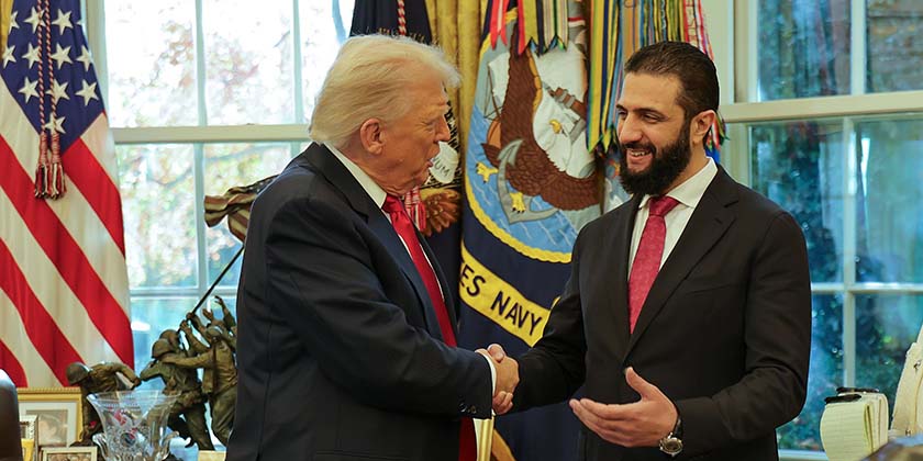 Зустріч Трампа й аш-Шараа у Вашингтоні: сирійський президент згадав про «окупацію» Голан